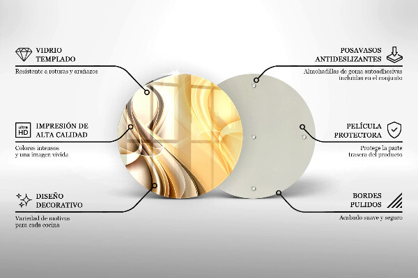 Tagliere in vetro Astrazione del fumo