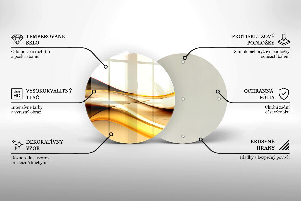 Tagliere in vetro Linee di fumo astratte