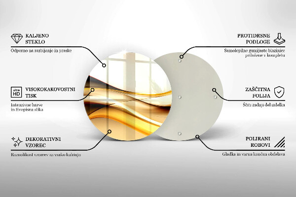 Tagliere in vetro Linee di fumo astratte