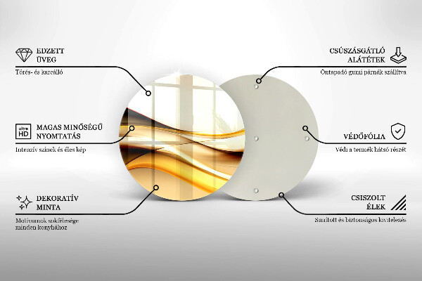 Tagliere in vetro Linee di fumo astratte