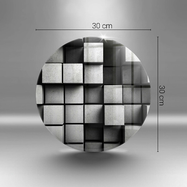Tagliere in vetro Quadrati astratti 3D
