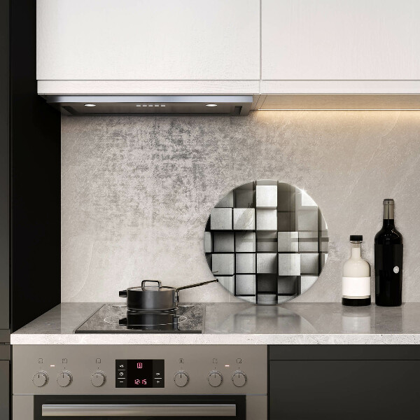 Tagliere in vetro Quadrati astratti 3D