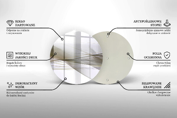 Tagliere in vetro Disegno di linee astratte