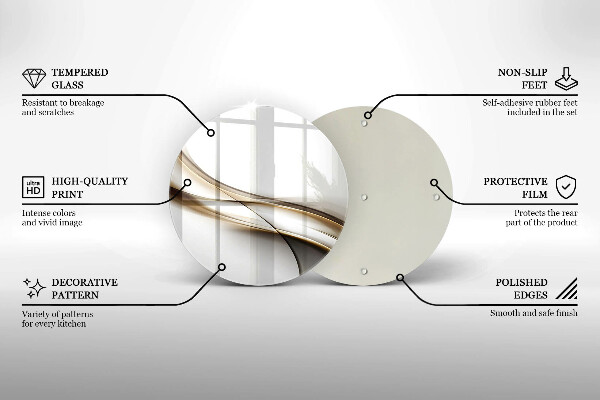 Tagliere in vetro Astrazione di linee morbide