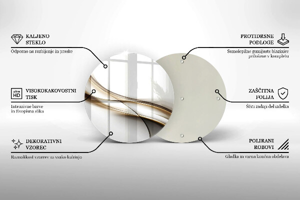 Tagliere in vetro Astrazione di linee morbide