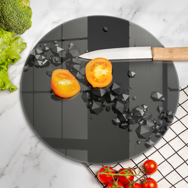 Tagliere in vetro Astrazione di forme 3D