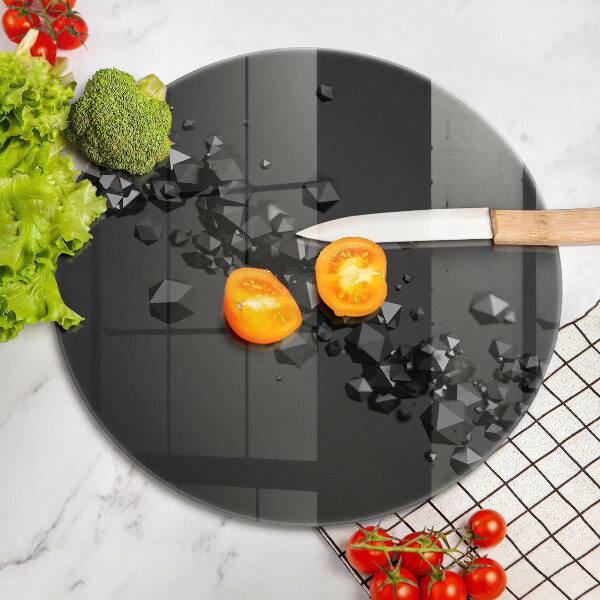 Tagliere in vetro Astrazione di forme 3D