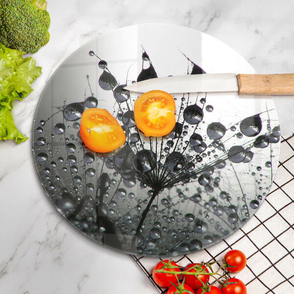 Tagliere in vetro Denti di leone e rugiada