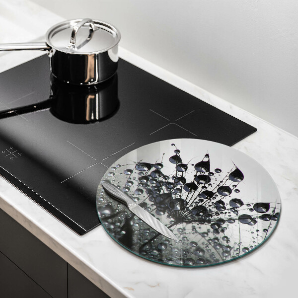 Tagliere in vetro Denti di leone e rugiada