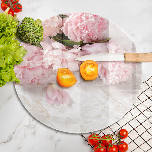 Tagliere in vetro Delicati fiori di rose