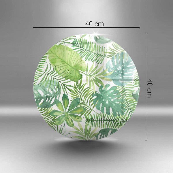 Tagliere in vetro Foglie boho dell'acquerello