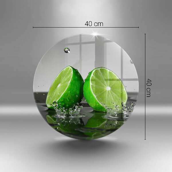Tagliere in vetro Lime succosi e acqua