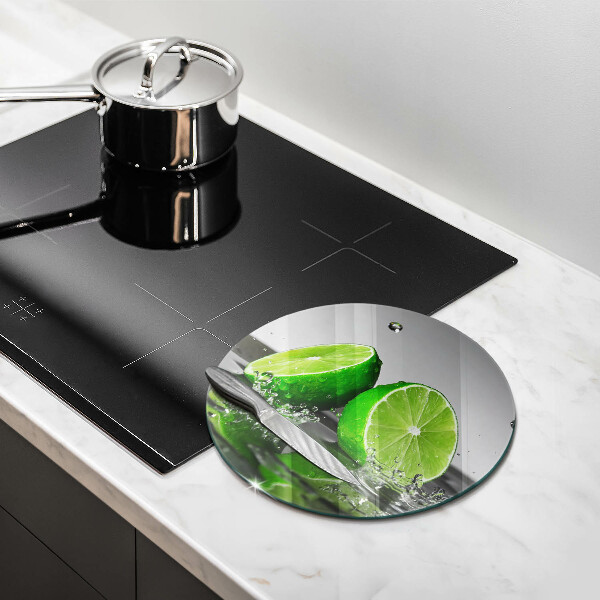 Tagliere in vetro Lime succosi e acqua