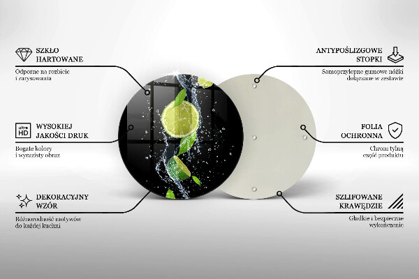 Tagliere in vetro Limette succose in acqua