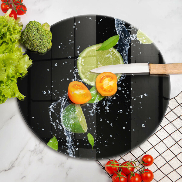 Tagliere in vetro Limette succose in acqua