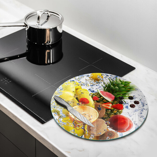 Tagliere in vetro Frutta succosa e acqua