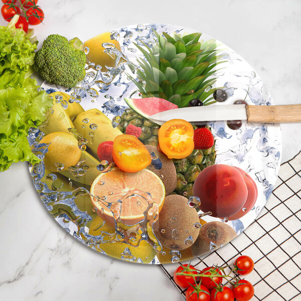 Tagliere in vetro Frutta succosa e acqua