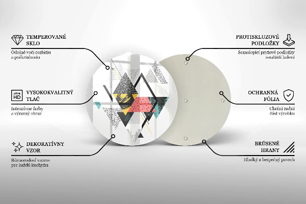 Tagliere in vetro Triangoli astratti