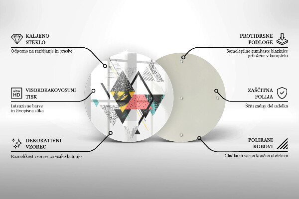 Tagliere in vetro Triangoli astratti