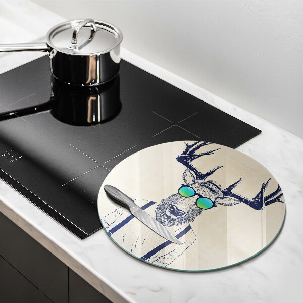 Tagliere in vetro Illustrazione dell'uomo dei cervi