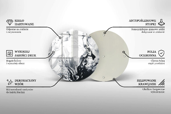 Tagliere in vetro Astrazione dell'inchiostro