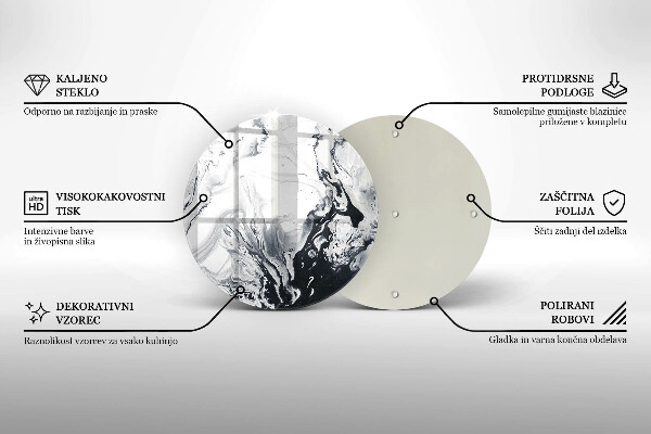Tagliere in vetro Astrazione dell'inchiostro