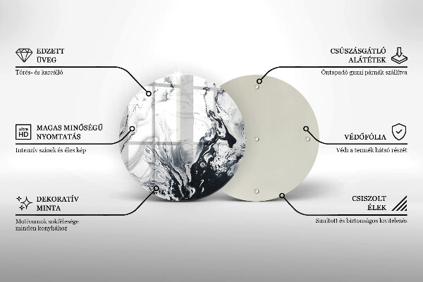 Tagliere in vetro Astrazione dell'inchiostro