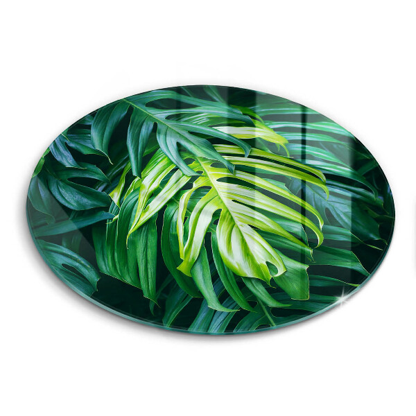 Tagliere in vetro Foglie selvatiche di monstera