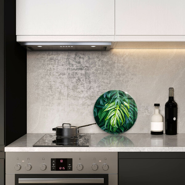 Tagliere in vetro Foglie selvatiche di monstera