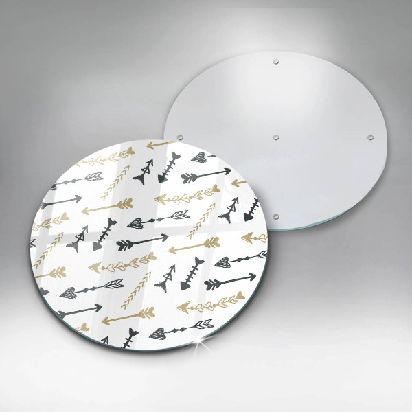 Tagliere in vetro Modello di frecce Boho