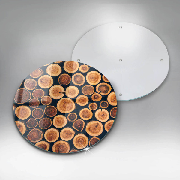 Tagliere in vetro Ceppi di alberi in legno