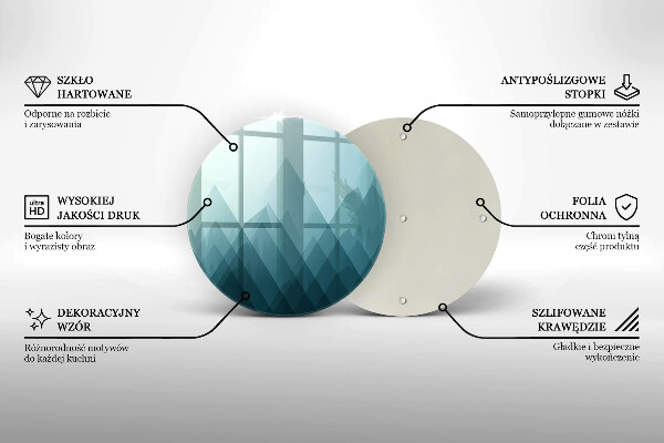 Tagliere in vetro Montagne astratte