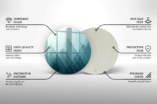 Tagliere in vetro Montagne astratte