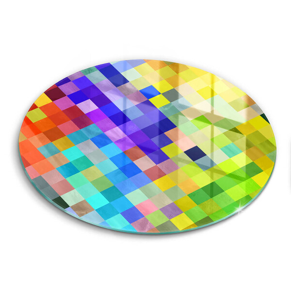 Tagliere in vetro Quadrati di pixel colorati