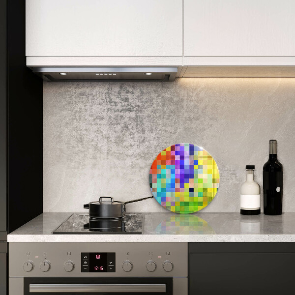 Tagliere in vetro Quadrati di pixel colorati