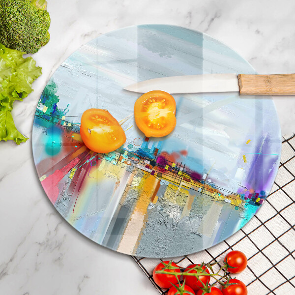 Tagliere in vetro Astrazione dipinta