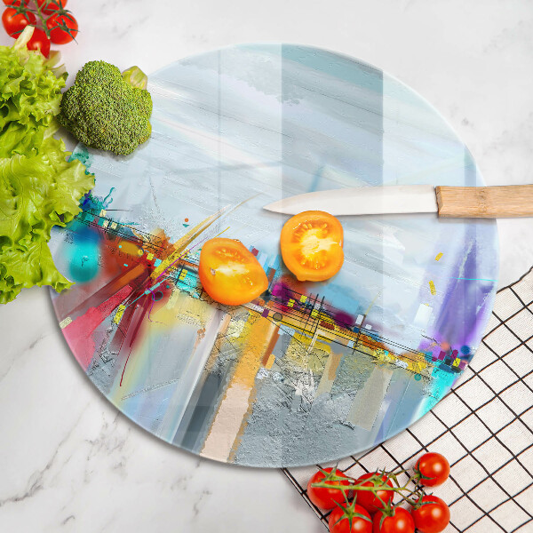Tagliere in vetro Astrazione dipinta