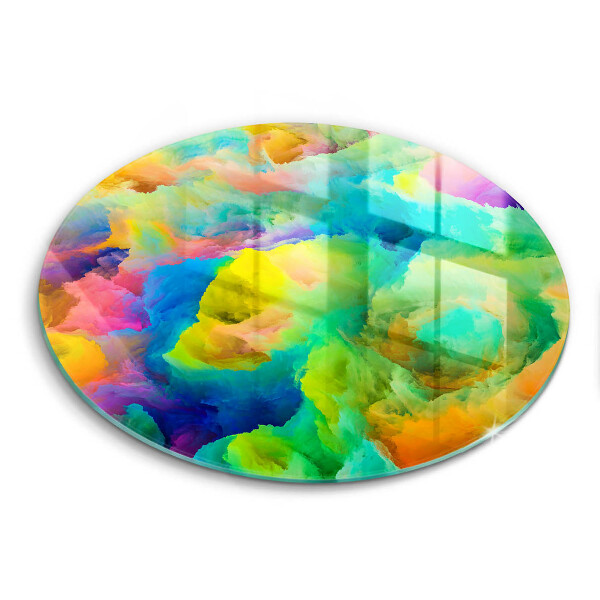 Tagliere in vetro Astrazione colorata