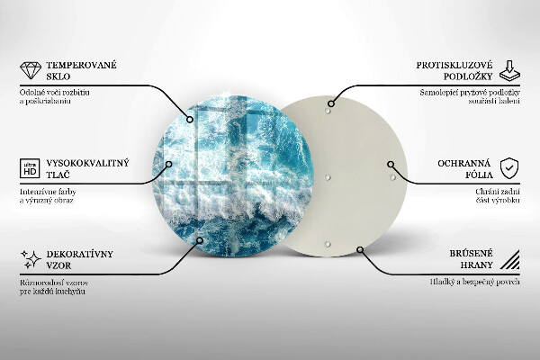 Tagliere in vetro Onde dell'acqua di mare