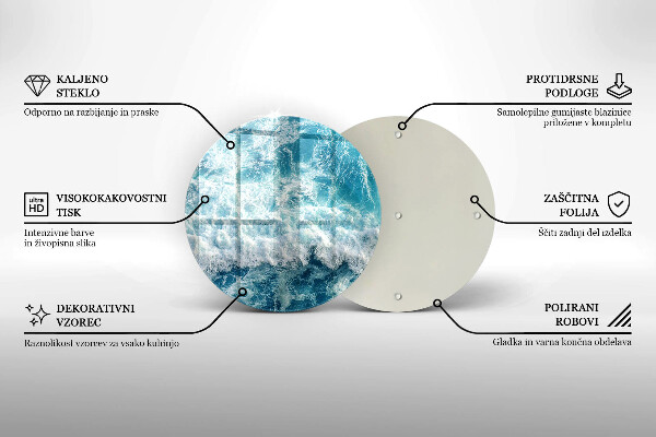 Tagliere in vetro Onde dell'acqua di mare