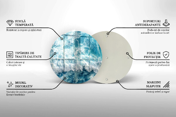 Tagliere in vetro Onde dell'acqua di mare