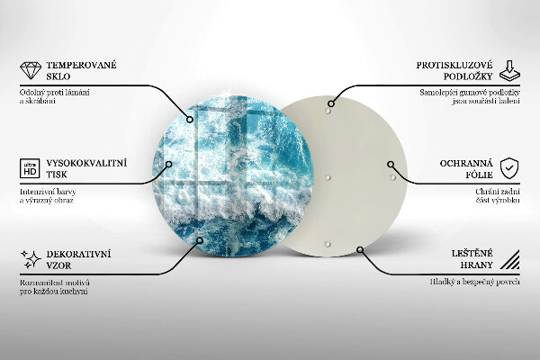 Tagliere in vetro Onde dell'acqua di mare