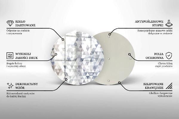 Tagliere in vetro Modello triangoli