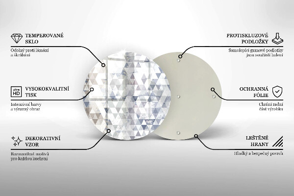 Tagliere in vetro Modello triangoli