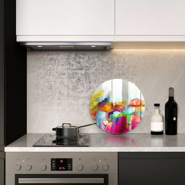 Tagliere in vetro Fiori dipinti