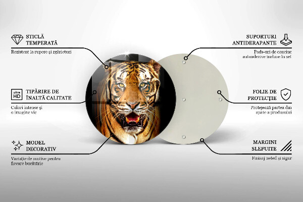 Tagliere in vetro Tigre animale selvatico