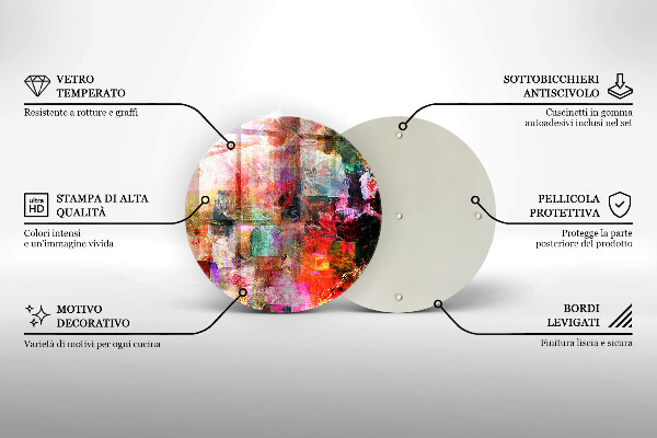 Tagliere in vetro Dipingi l'astrazione