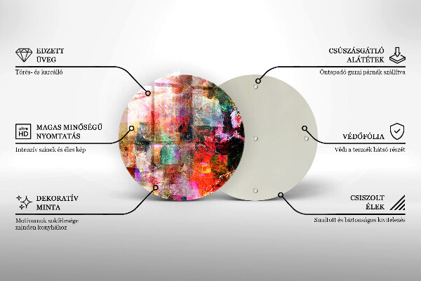 Tagliere in vetro Dipingi l'astrazione