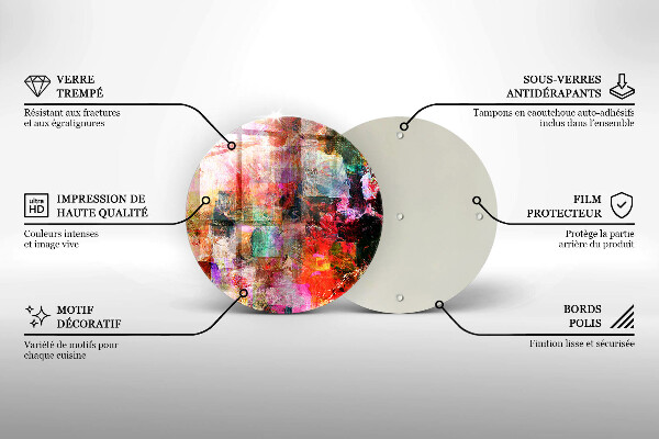 Tagliere in vetro Dipingi l'astrazione