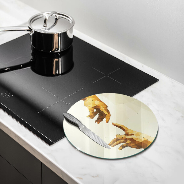 Tagliere in vetro Creazione delle mani di Adamo